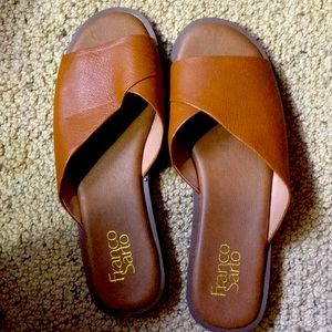 Brown Franco Sarto sandals/slides